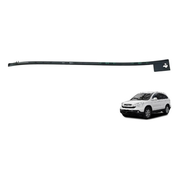 Friso Moldura Porta Parabrisa Lado Esquerdo Honda Crv 07/15 Preto