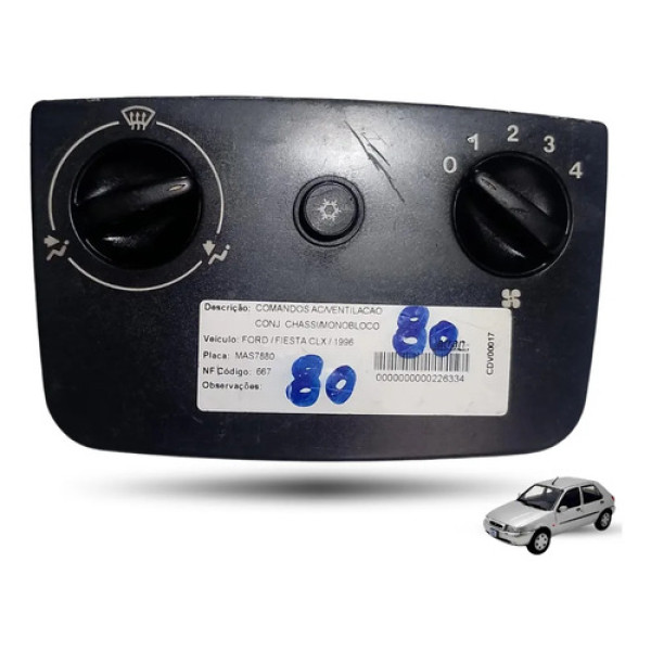 Painel Comando Ar Condicionado Ford Fiesta 1996 2003