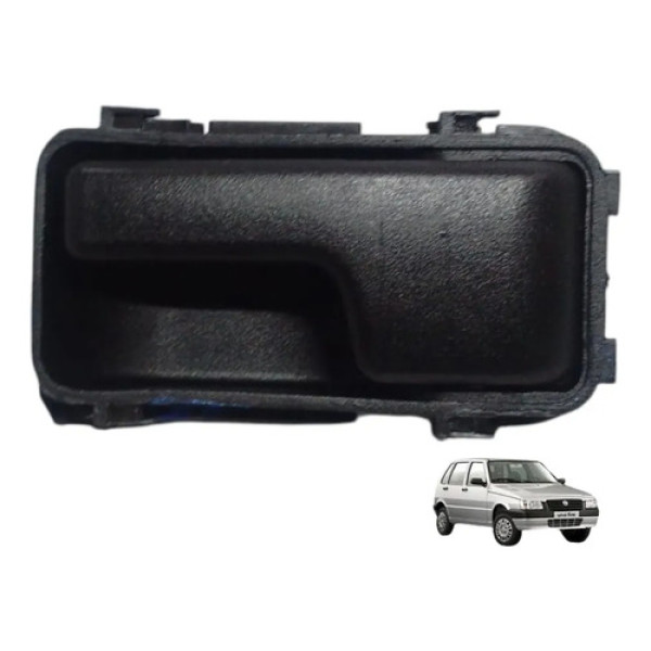 Maçaneta Interna Lado Esquerdo 59617390 Fiat Uno 1984 A 2010 Preto Dianteira/traseira