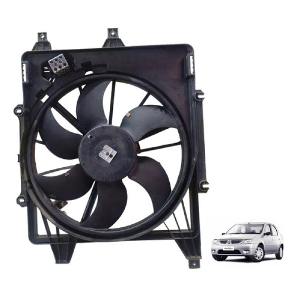 Ventoinha Eletroventilador Clio Logan Sandero 1.0 2007 A 13