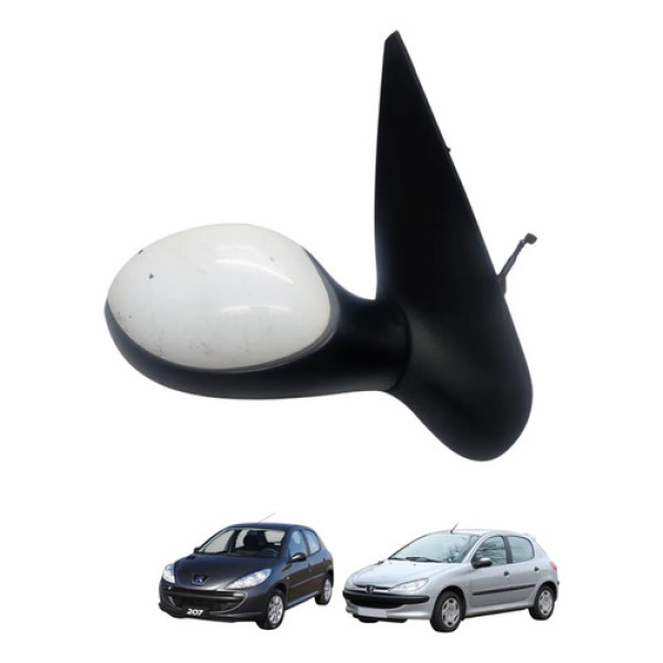 Retrovisor Manual Direito Peugeot 206 207 1999 2012 Original