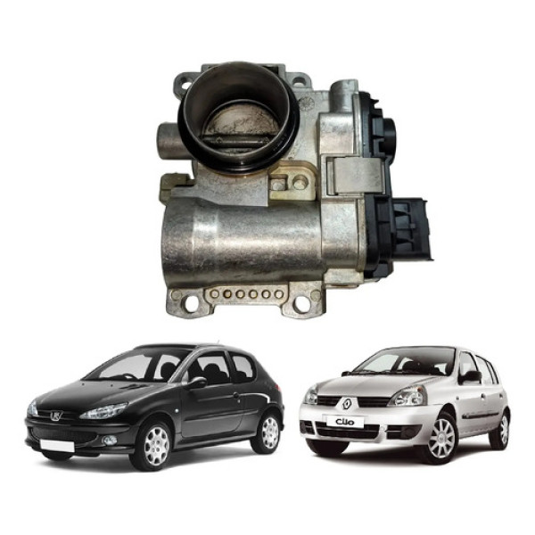 Corpo Borboleta Tbi Peugeot 206 Clio 1.0 16v Gasolina