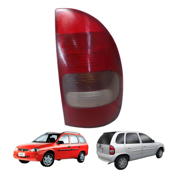 Lanterna Traseira Direita Corsa Hatch Wagon 4 Portas 93 98 Direito/passageiro Vermelho