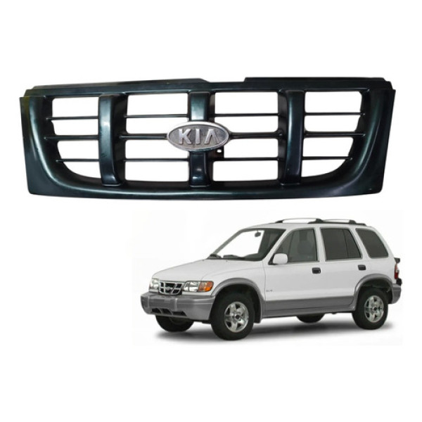 Grade Dianteira Kia Sportage 2000 2001 2002 2003 2004 Verde Brilhante
