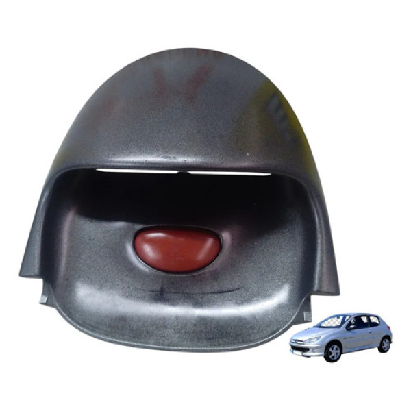 Moldura Computador Bordo Pisca Peugeot 206 207 1.6 2001/2008 Cinza-escuro