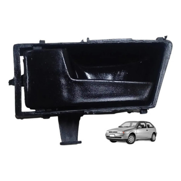 Maçaneta Interna Esquerda Vw Santana Gol Quadrado 88 A 95 Preto Dianteira