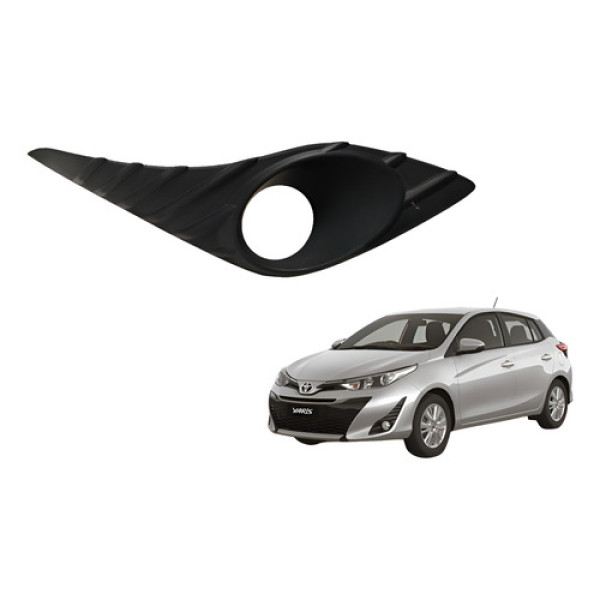 Moldura Farol Milha Neblina Yaris 2019 2020 2021 2022 Orig Preto Direito