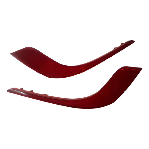 Par Refletor Olho Gato Parachoque Traseiro Fiat Argo Vermelho