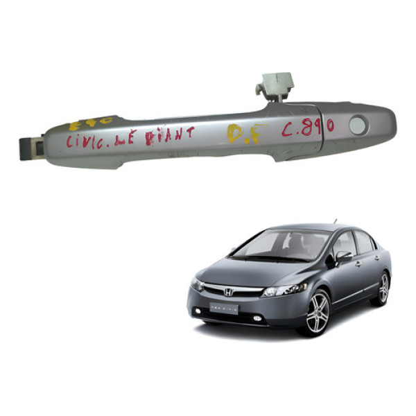 Maçaneta Porta Dianteira Esquerda New Civic 07 / 11 Original Dianteira