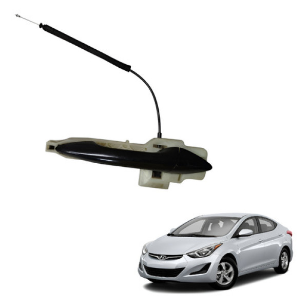 Maçaneta Porta Traseira Esquerda Elantra 2011 2016 Original Preto Traseira