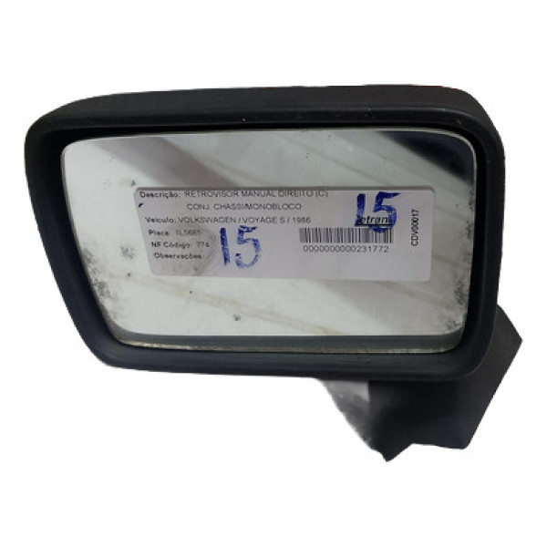 Retrovisor Gol Saveiro Voyage 1983 1986 Esquerdo