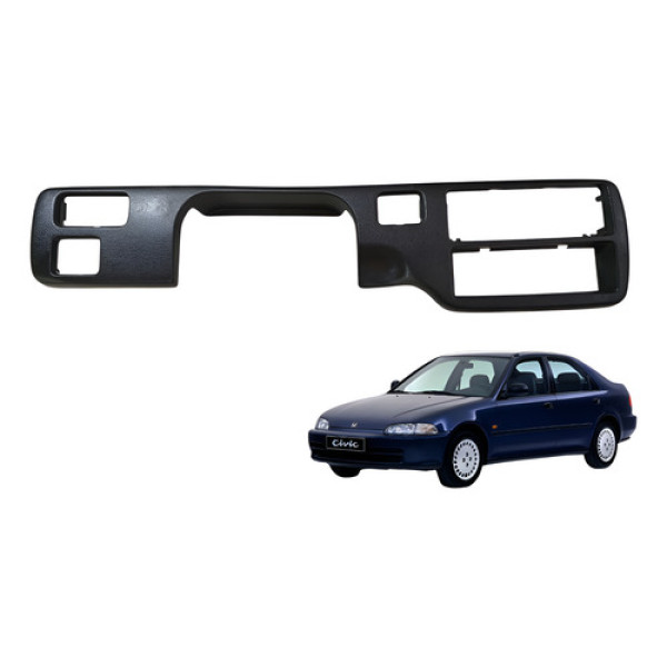 Moldura Acabamento Painel Instrumentos Civic 92 93 94 95 Cinza-escuro