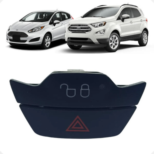 Botão Alerta Trava Porta New Ford Fiesta Ecosport 2013 2019