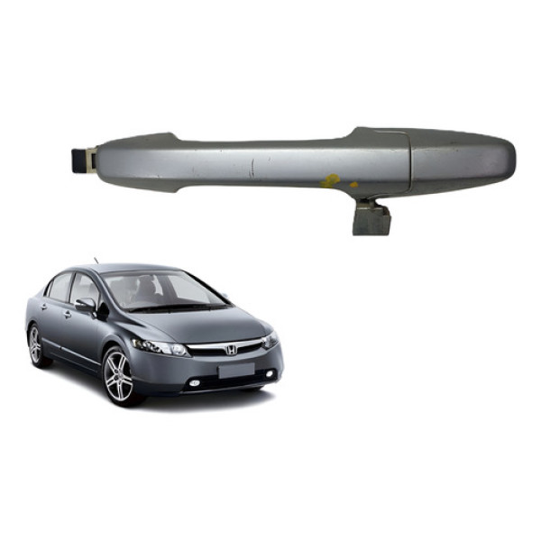 Maçaneta Externa Traseira Direita Honda Civic 07 A 11 - Prateado - Traseira