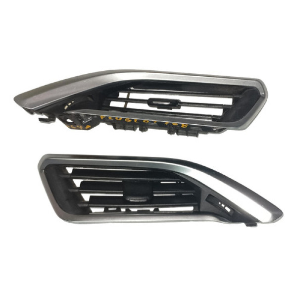 Par Difusor Saída Ar Lateral Peugeot 208 Original Cromado