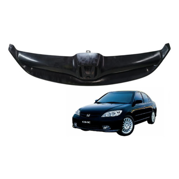 Grade Radiador Dianteira Honda Civic 2004 2005 2006 Preta Preto Brilhante