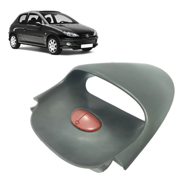 Moldura Painel Central Botão Alerta Peugeot 206 2001 2008 Preto