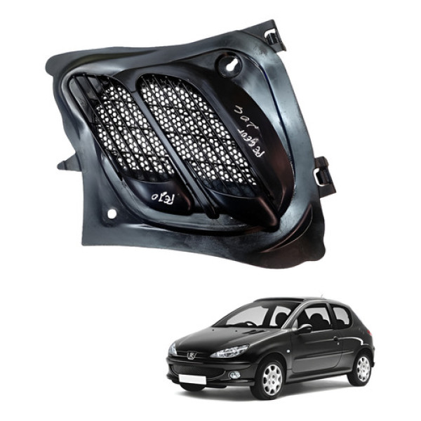 Grade Entrada Ar Furo Capô Peugeot 206 1998 2007 Original