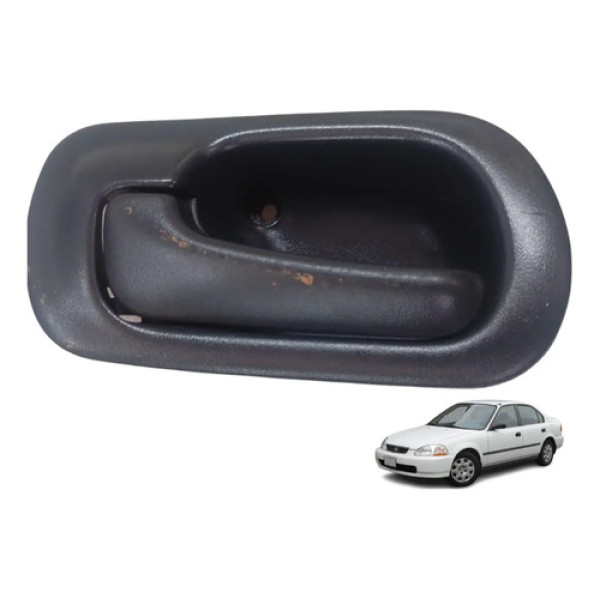 Maçaneta Interna Dianteira Esquerda Honda Civic 1998 S04gl2 Preto Dianteira