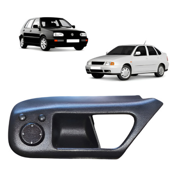 Moldura Maçaneta C/botão Retrovisor Eletrico Volkswagen Golf