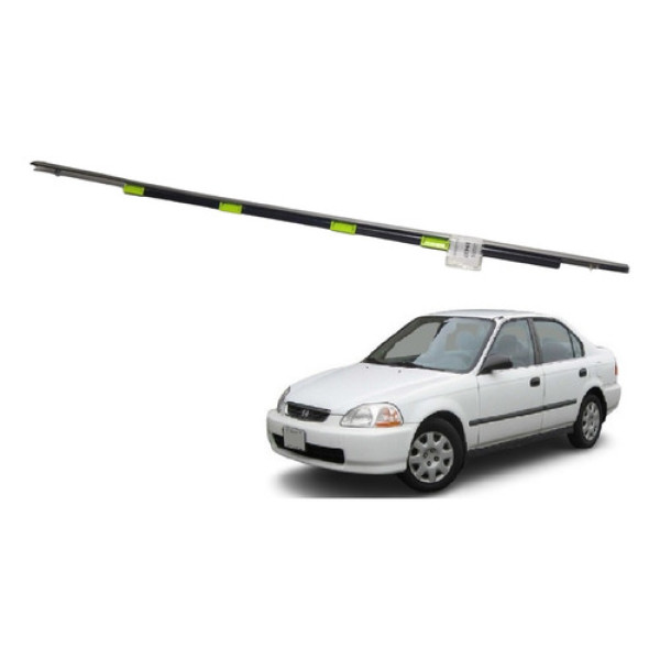 Pestana Friso Vidro Porta Direita Honda Civic 1996 1999 2000 Prateado