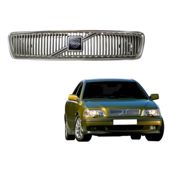 Grade Dianteira Volvo Volvo S40 V40 1996 1997 1998 1999 2000 Cromado Brilhante