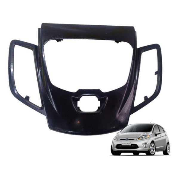 Moldura Painel Central Ar Ford New Fiesta 2013 A 2017 Preto