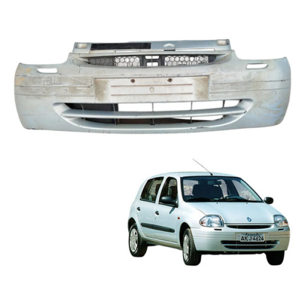 Para-choque Dianteiro Renault Clio 1999 2000 2001 2002 Prateado2