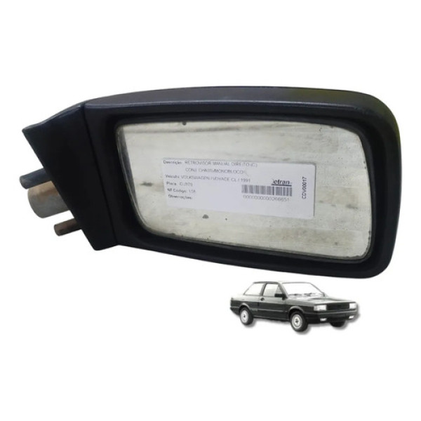 Retrovisor Manual Direito Volkswagen Gol 1988 A 1992 0140811