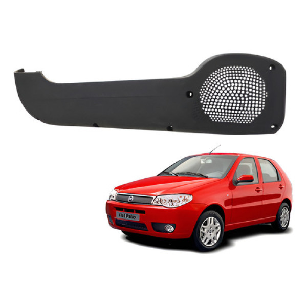 Moldura Porta Objeto Dianteiro Esquerdo Fiat Palio 2004 2012 Cinza-escuro