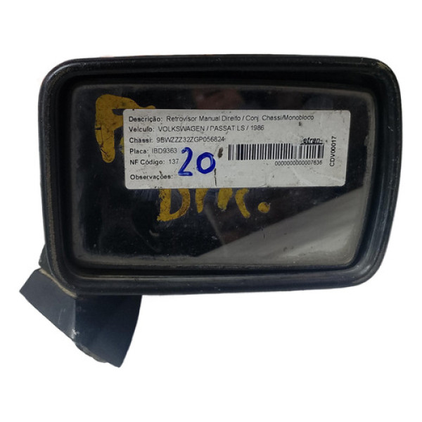 Retrovisor Espelho Passat 1983 1984 1985 1986 1987 Direito