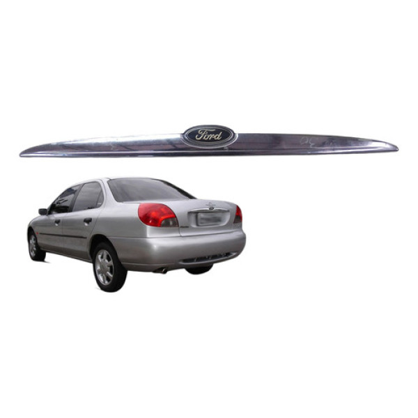 Friso Tampa Traseira Porta Malas Emblema Ford Mondeo 97 01 Prateado