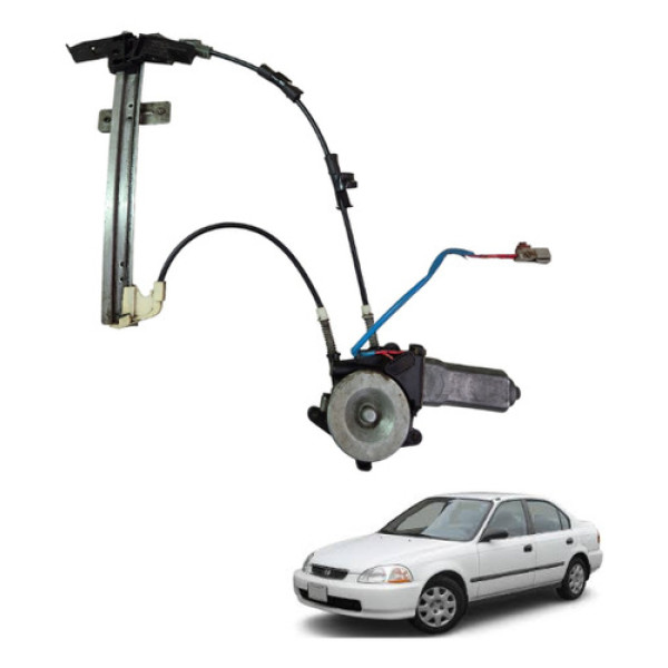 Máquina De Vidro Traseira Esquerda Honda Civic 92 A 95