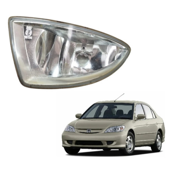 Farol Milha Neblina Civic 2004 2005 2006 Esquerdo Original Prateado