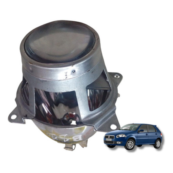 Foco Interno Farol Fiat Palio Siena Strada 2005 2010 Prateado