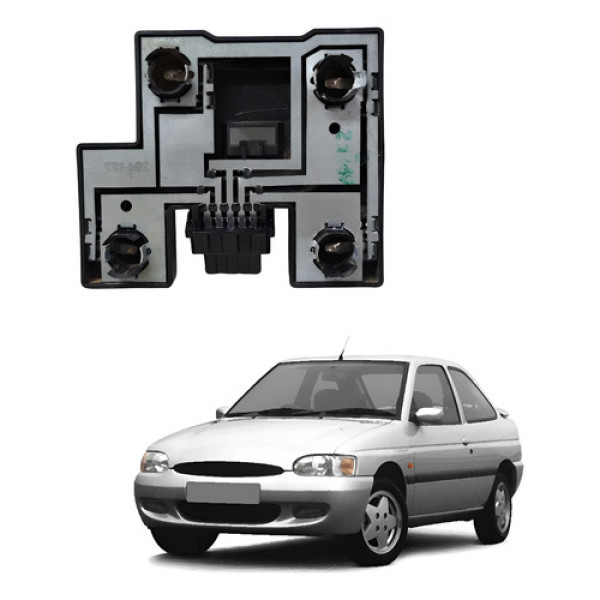 Circuito Lanterna Traseira Ford Escort Zetec 97/03 Direito - Direito/passageiro - Cinza