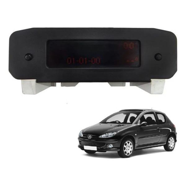 Computador Painel Central 3 Linhas Peugeot 206 2003 2008 Preto