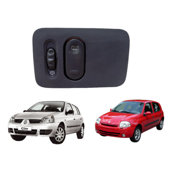 Moldura Botão Desembaçador E Luz Painel Clio 2000 2012