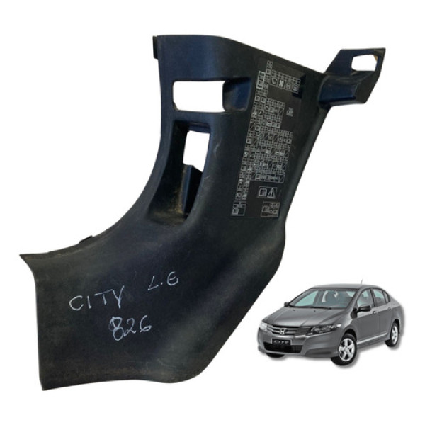 Acabamento Soleira Honda City Esquerdo 2009 A 2014 Preto