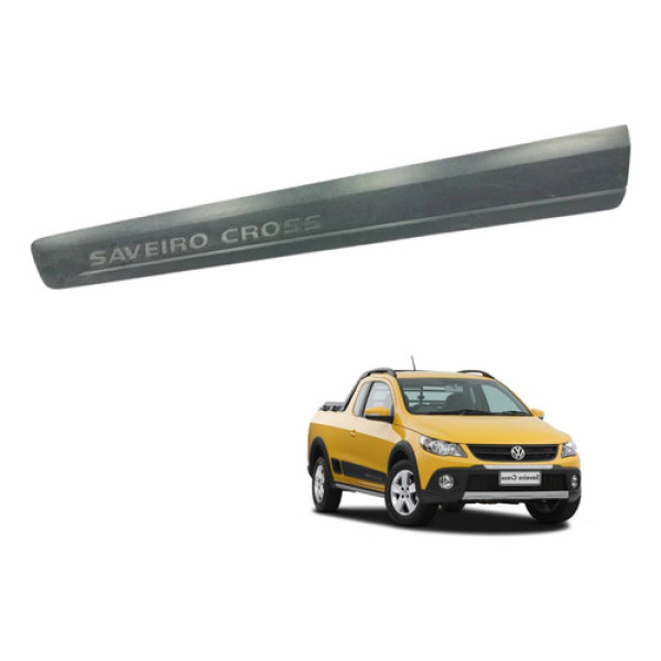 Friso Porta Esquerda Vw Saveiro Cross 2010 A 2016 Original Preto