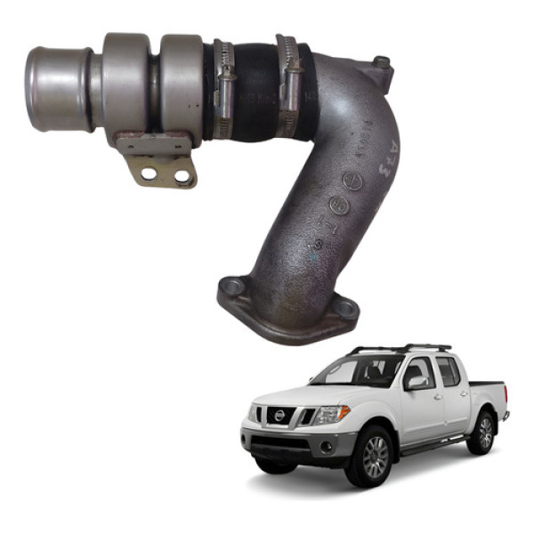 Cano Sainda Intercooler Nissan Frontier 2.5 2008 2012 Branco