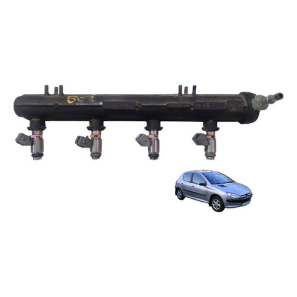 Flauta Do Bico Injetor Peugeot 206 1.0 16v 2001/2005 104374