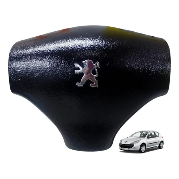 Tampa Capa Buzina Volante Peugeot 206 207 2000 A 2005 Orig Preto