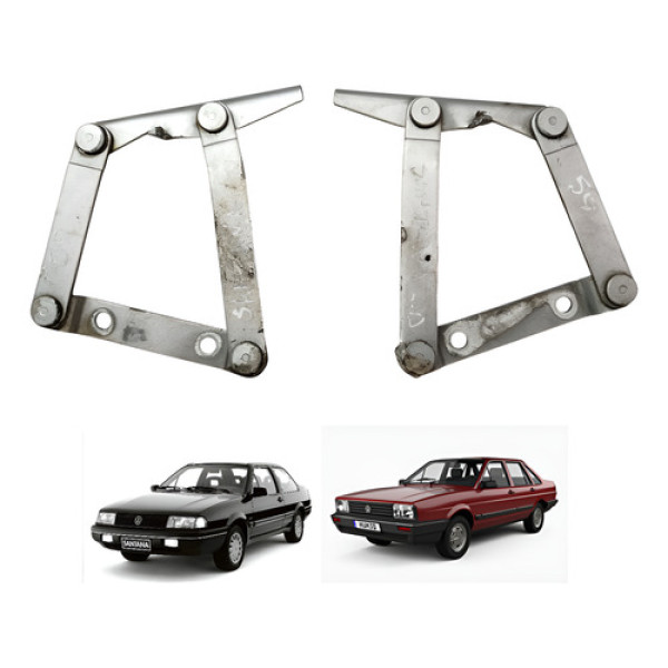 Par Dobradiça Limitador Capo Vw Santana Quantum 1984 1999