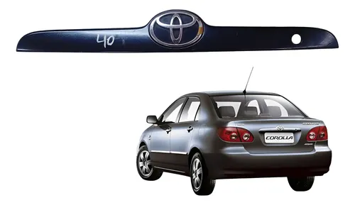Friso Tampa Traseira Porta Malas Toyota Corolla 2003 2008 Azul-escuro